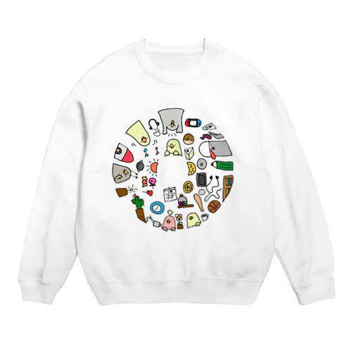 にぎやかな鳥の日常 Crew Neck Sweatshirt