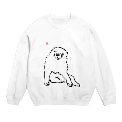 長沢芦雪「あの犬」芦雪の落款入り Crew Neck Sweatshirt