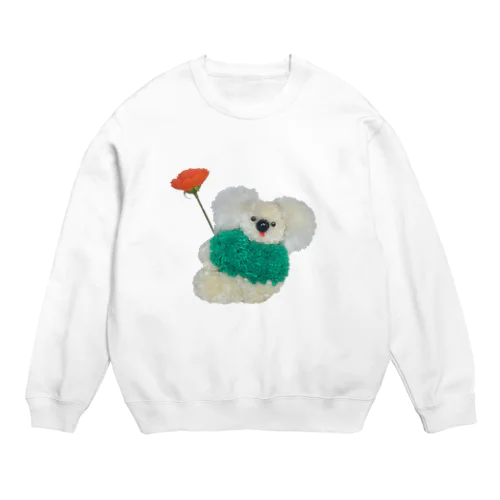 もふもふ耳のこあらちゃん Crew Neck Sweatshirt