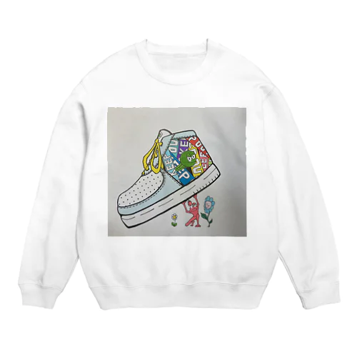 カラフルすにーかー！ Crew Neck Sweatshirt