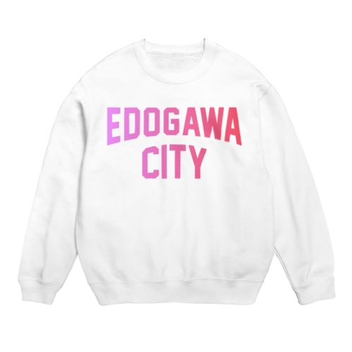 江戸川区 EDOGAWA CITY ロゴピンク Crew Neck Sweatshirt