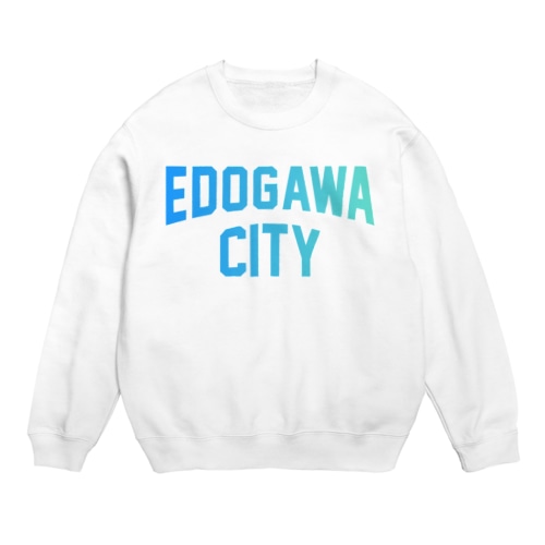 江戸川区 EDOGAWA CITY ロゴブルー Crew Neck Sweatshirt