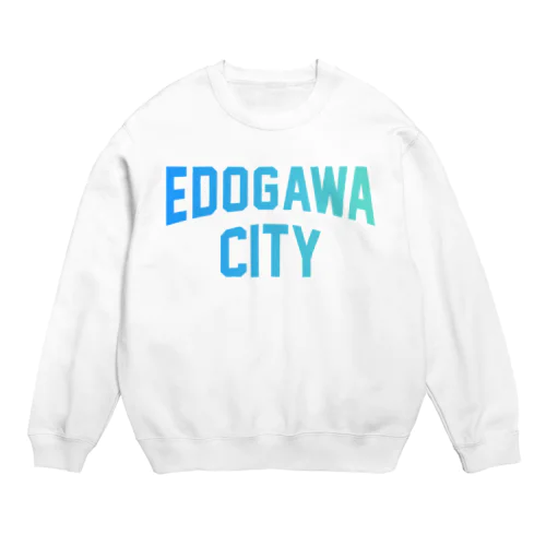 江戸川区 EDOGAWA CITY ロゴブルー Crew Neck Sweatshirt