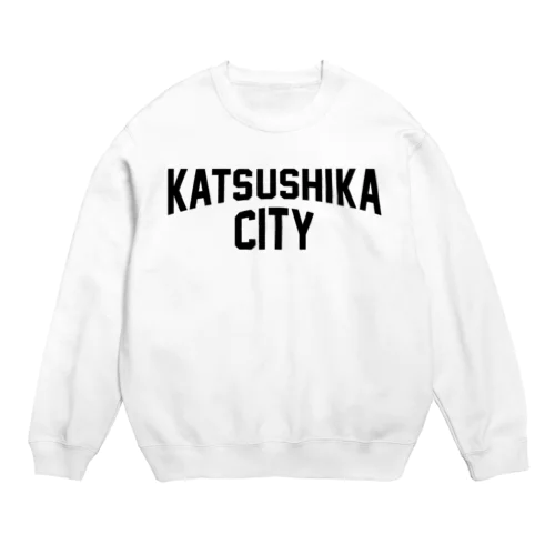 葛飾区 KATSUSHIKA CITY ロゴブラック Crew Neck Sweatshirt