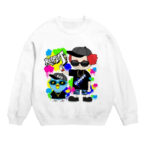 ギャングスタ＆唯我HIPHOP丸シリーズ Crew Neck Sweatshirt