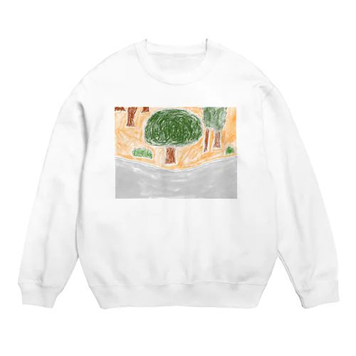 近所の公園の風景 Crew Neck Sweatshirt