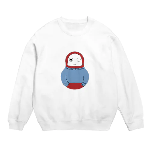 青すうぇっとだるま Crew Neck Sweatshirt