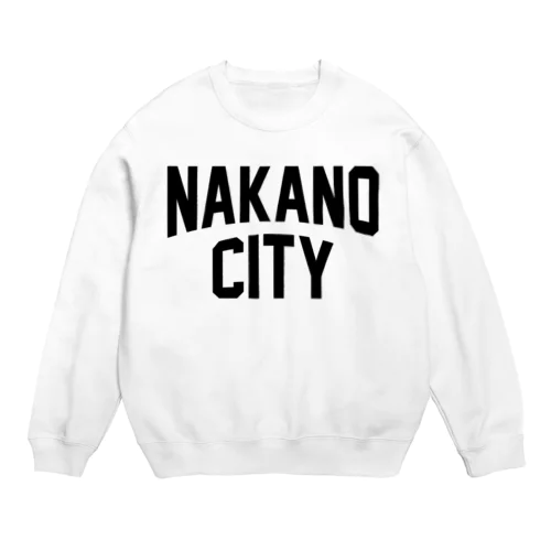 中野区 NAKANO CITY ロゴブラック Crew Neck Sweatshirt