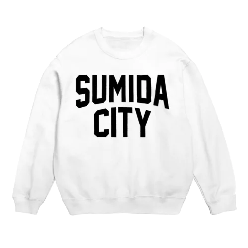 墨田区 SUMIDA CITY ロゴブラック Crew Neck Sweatshirt