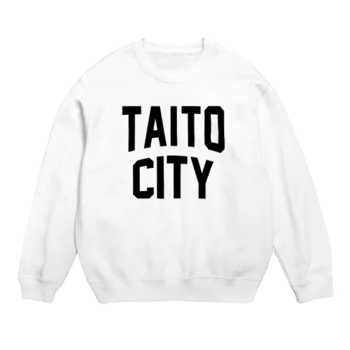 台東区 TAITO WARD ロゴブラック Crew Neck Sweatshirt