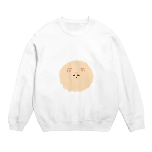 ふえくされたポメ　薄茶 Crew Neck Sweatshirt