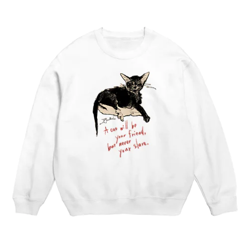 黒猫トト Crew Neck Sweatshirt