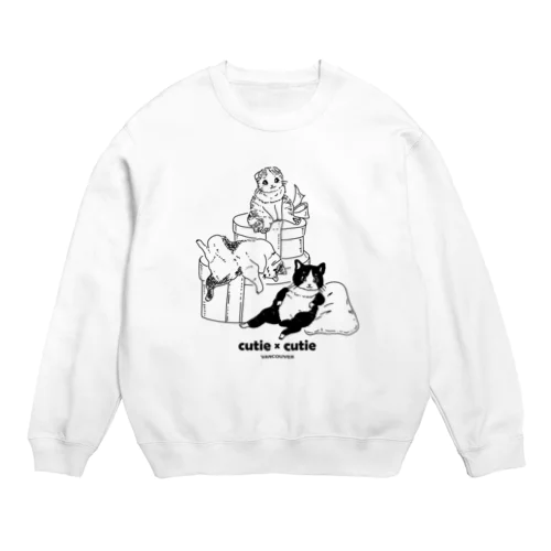 バンクーバーの猫たち Crew Neck Sweatshirt