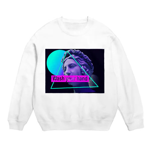 手を洗う石膏像 Crew Neck Sweatshirt