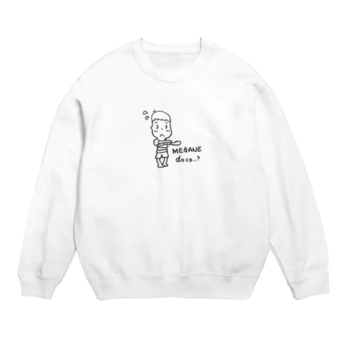 めがねどこ Crew Neck Sweatshirt