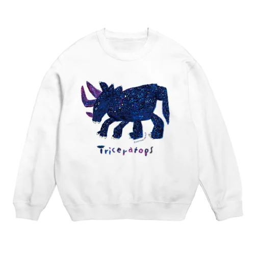 トリケラトプス Crew Neck Sweatshirt