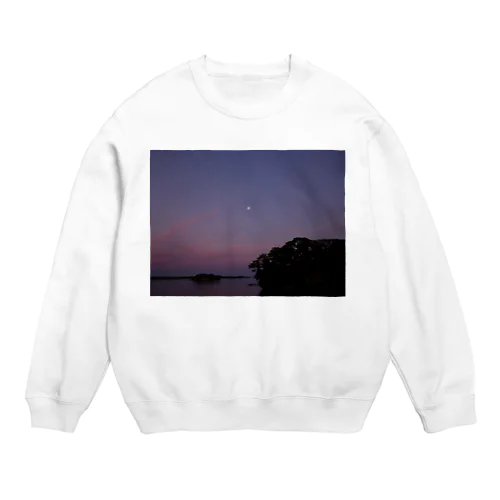 松島の月　心にかかりて Crew Neck Sweatshirt