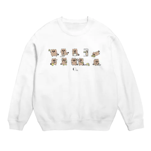 大掃除たぬき Crew Neck Sweatshirt