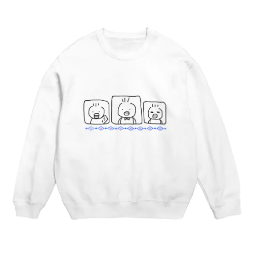 3匹のあひるちゃん Crew Neck Sweatshirt