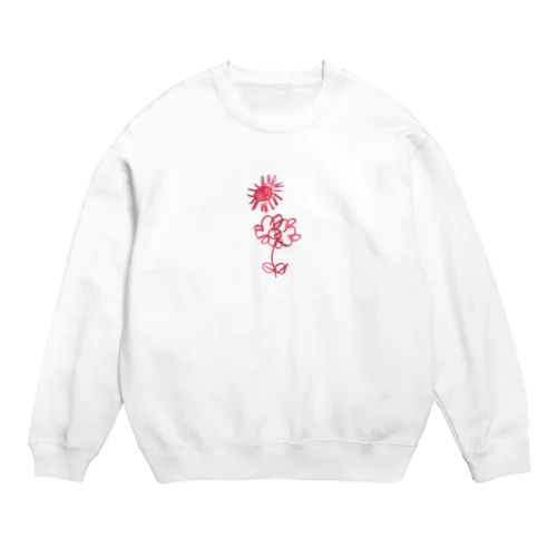 太陽とお花 Crew Neck Sweatshirt