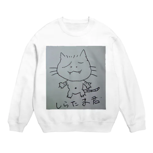 猫、しらたま君 Crew Neck Sweatshirt