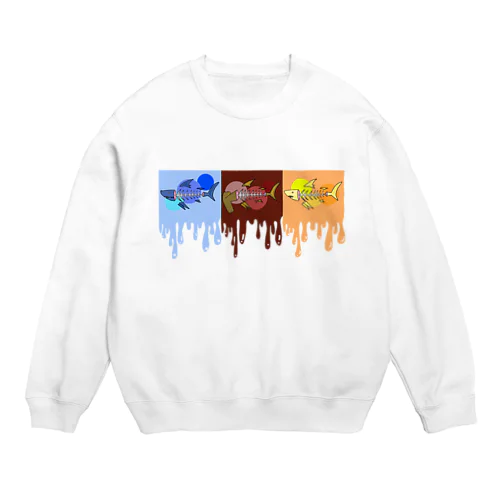 サメのホッネ(溶ける) Crew Neck Sweatshirt