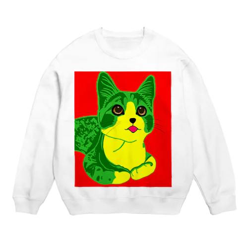 カラフル猫 Crew Neck Sweatshirt