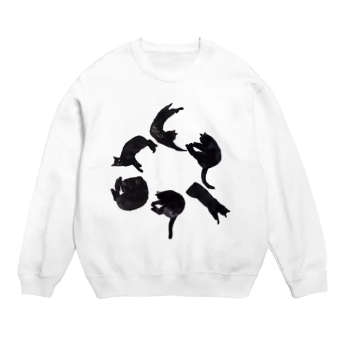 猫文字カーボン Crew Neck Sweatshirt