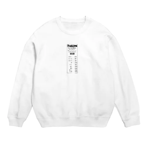 架空のお店のレシート Crew Neck Sweatshirt