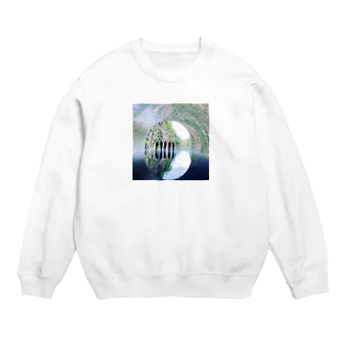 風景柄 Crew Neck Sweatshirt