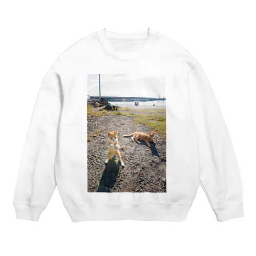 にゃんこボクサー Crew Neck Sweatshirt