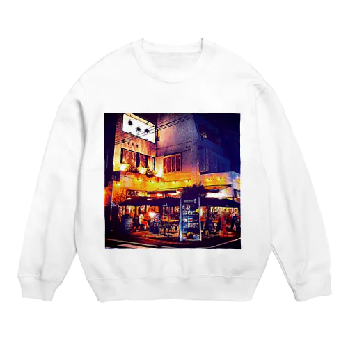 夜のカフェ Crew Neck Sweatshirt