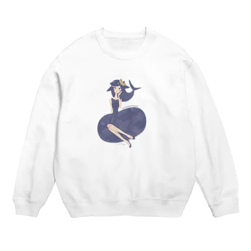 おサメ姫。 喰われ系祈り女子〜プリンセスのスマイル Crew Neck Sweatshirt