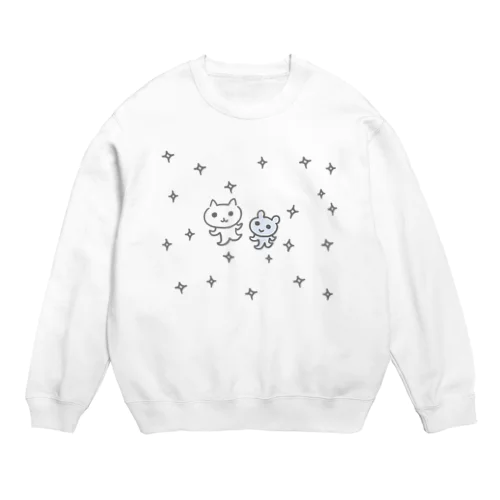 キラキラ増量☆　太陽系キラキラの生き物 Crew Neck Sweatshirt