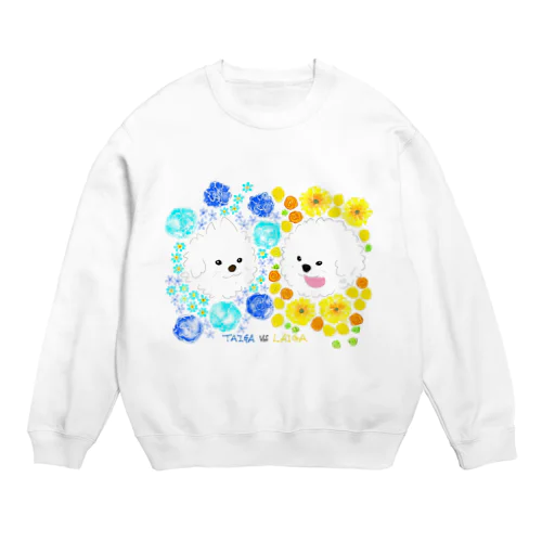 虎牙vs獅子牙　花手水 Crew Neck Sweatshirt