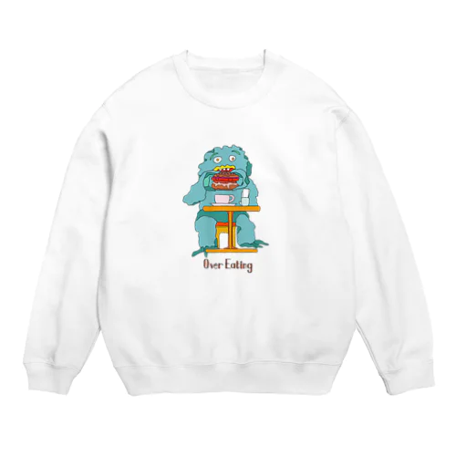 depressed yeti (over eating) Crew Neck Sweatshirt