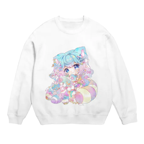 わたぬきデフォルメイラストグッズ Crew Neck Sweatshirt