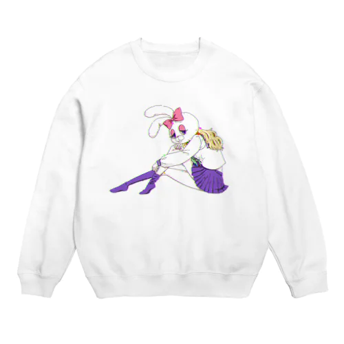 うさぎ頭セーラー少女 Crew Neck Sweatshirt