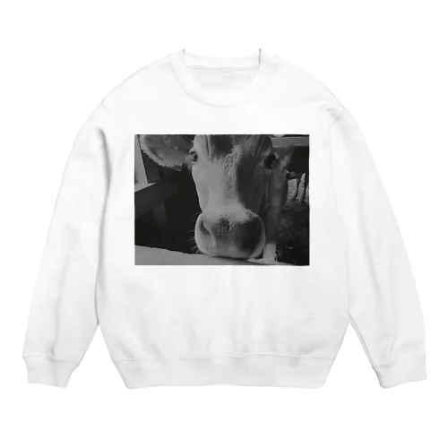 limited　cow Collection Crew Neck Sweatshirt