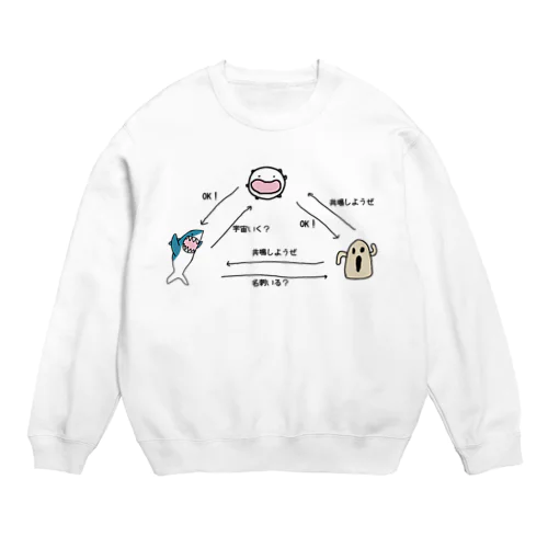 ダイナマイト87ねこ相関図 Crew Neck Sweatshirt