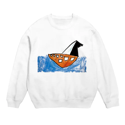 たびに出たふね Crew Neck Sweatshirt