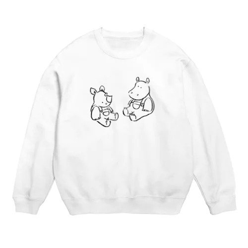 カバとサイ Crew Neck Sweatshirt