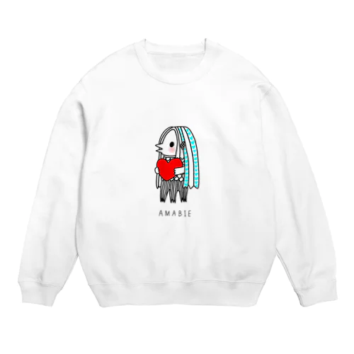 ハートな♡アマビエ Crew Neck Sweatshirt