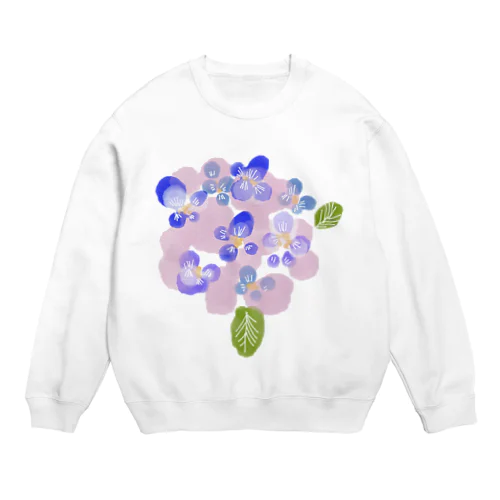 君の名は紫陽花 Crew Neck Sweatshirt