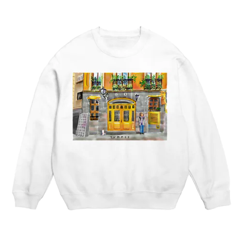 旅の思い出スケッチ_マドリードの街角 Crew Neck Sweatshirt