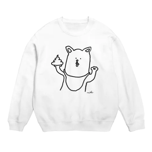 うんちく犬 Crew Neck Sweatshirt