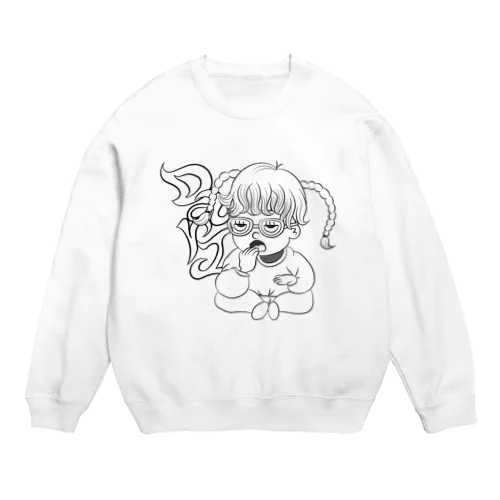 だりー Crew Neck Sweatshirt