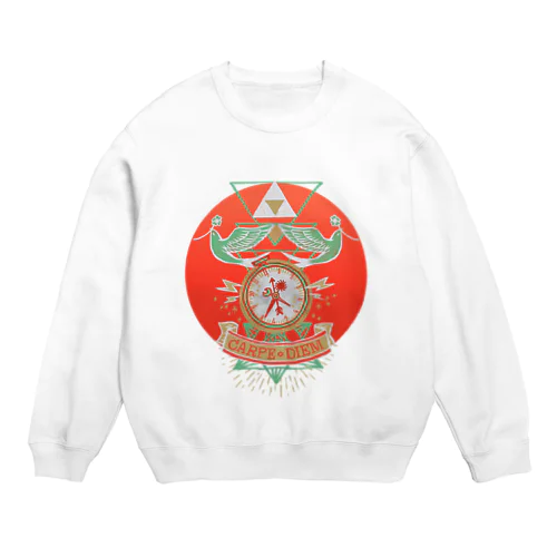 Carpe Diem （その日を摘め） Crew Neck Sweatshirt