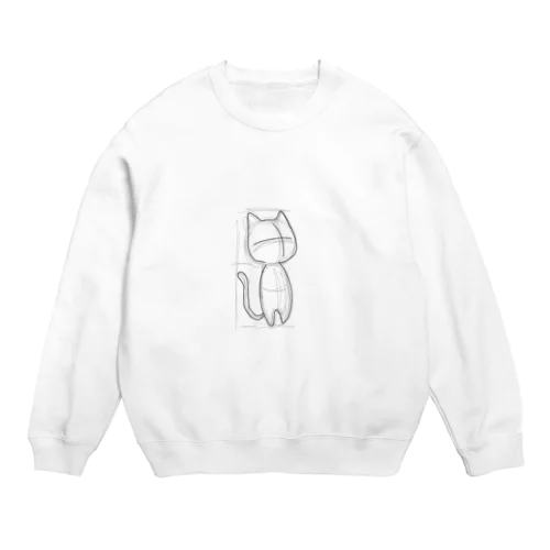 裏方ネコのイラストレーターさん Crew Neck Sweatshirt