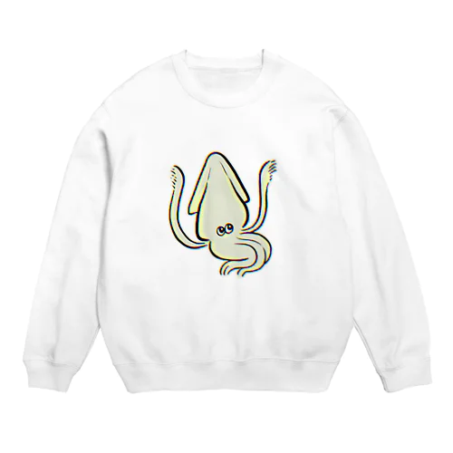 正座のいかちゃん Crew Neck Sweatshirt